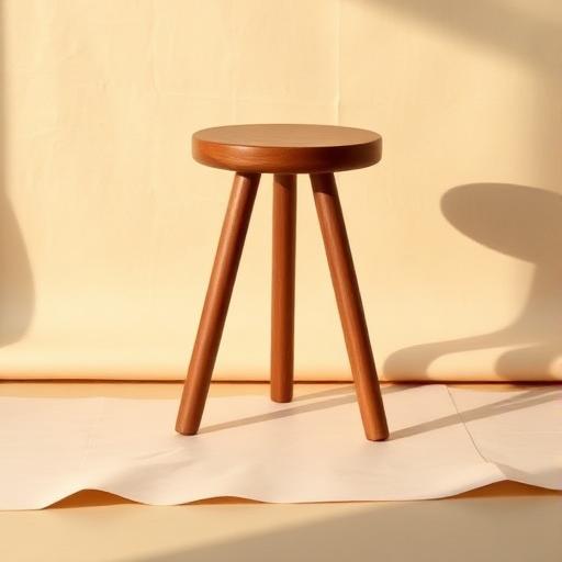 Walnut stool by Forma